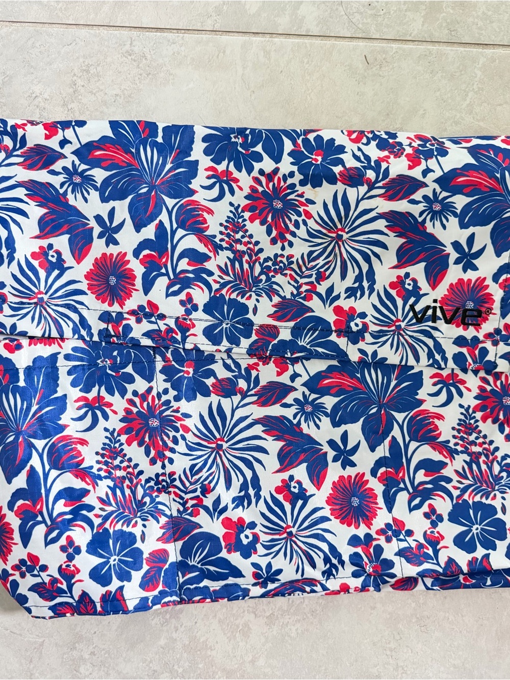 Vive Floral wheelchair bag  in Blue and Pink